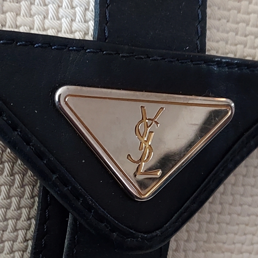 Yves Saint Laurent Black Crossbody Bag with Gold Hardware